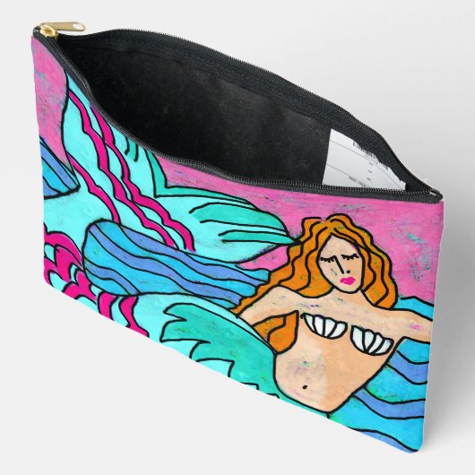 Pochette À Accessoires Belle sirène d'art Abstraite (Ouvrir)