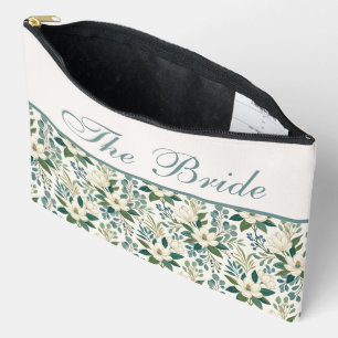 Pochette À Accessoires Belles fleurs et baies blanches modernes