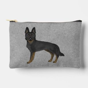 Pochette À Accessoires Berger Allemand Bi-Noir Mignon Chien de Dessin Ani
