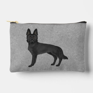Pochette À Accessoires Berger noir allemand mignon dessin chien gris