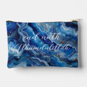 Pochette À Accessoires Bismillah Alhamdullilah Blue Agate (Verso)