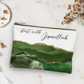 Pochette À Accessoires Bismillah Alhamdullilah Green Agate