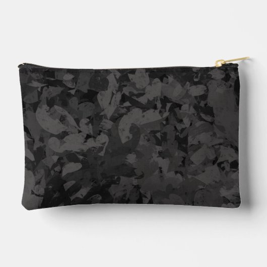 Pochette À Accessoires Black And Gray Abstract Graphic Art Design (Verso)