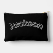 Pochette À Accessoires Black And Grey Jackson Name, (Verso)