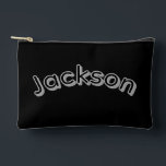 Pochette À Accessoires Black And Grey Jackson Name,<br><div class="desc">Pictured Is The Male Name Jackson In Black And Grey.</div>