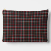 Pochette À Accessoires Black Burgundy Plaid Classic Pattern (Recto)