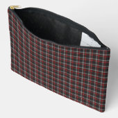 Pochette À Accessoires Black Burgundy Plaid Classic Pattern (Ouvrir)