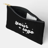 Pochette À Accessoires Black Custom Logo Voyage d'affaires (Ouvrir)