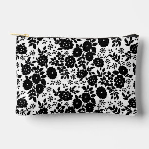 Pochette À Accessoires Black Daisy Motif Art