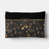 Pochette À Accessoires Black Floral Grace Maid of honor Accessory Pouch (Recto)