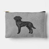Pochette À Accessoires Black Labrador Retriever mignon Cartographie Lab C (Recto)