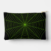 Pochette À Accessoires Black neon vert toile d'araignée Halloween motif (Verso)