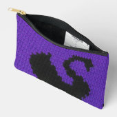 Pochette À Accessoires Black Swan Violet violet Artisan Crochet Imprimer (Ouvrir)