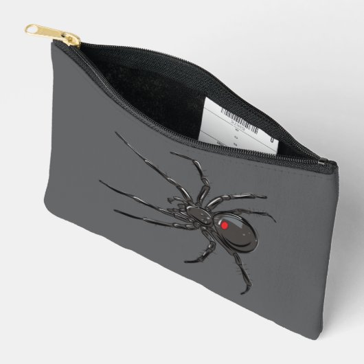 Pochette À Accessoires Black Widow Spider Dessin original (Ouvrir)