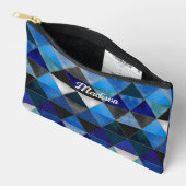 Pochette À Accessoires Bleu chic gris turquoise (Ouvrir)