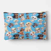 Pochette À Accessoires Bleu Chien Chien Chien Cute (Verso)