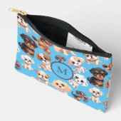 Pochette À Accessoires Bleu Chien Chien Chien Cute (Ouvrir)