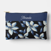 Pochette À Accessoires Bleu classique élégant Floral minimal (Recto)