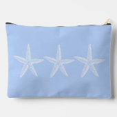 Pochette À Accessoires Bleu côtier et poisson d'eau blanche Personnalisé (Verso)