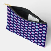 Pochette À Accessoires Bleu Diamant Petit (Ouvrir)