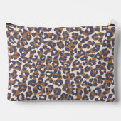 Pochette À Accessoires Bleu Empreinte de léopard et Brown (Verso)
