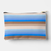 Pochette À Accessoires Bleu et rayures Brown (Verso)