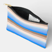 Pochette À Accessoires Bleu et rayures Brown (Ouvrir)