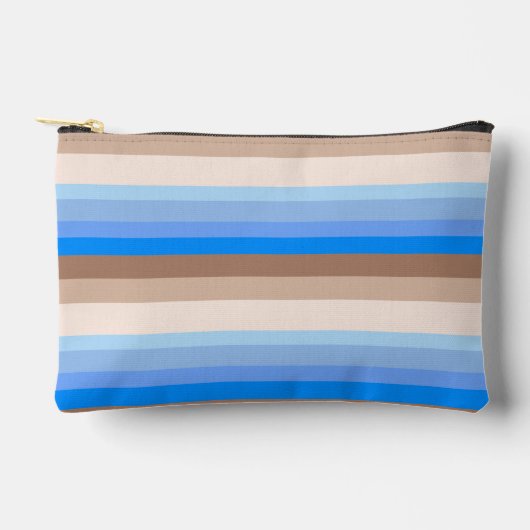 Pochette À Accessoires Bleu et rayures Brown (Recto)