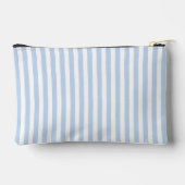 Pochette À Accessoires Bleu et Vert Chic Rayures Monogrammées (Verso)