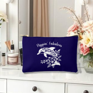 Pochette À Accessoires Bleu fabuleux de Hawaiian Dolphin Flippin