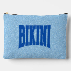 Pochette À Accessoires Bleu Faux Glitter + BIKINI Marine