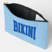 Pochette À Accessoires Bleu Faux Glitter + BIKINI Marine (Ouvrir)