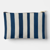 Pochette À Accessoires Bleu marine et crème rayure verticale Seamless (Verso)