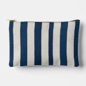 Pochette À Accessoires Bleu marine et crème rayure verticale Seamless (Recto)