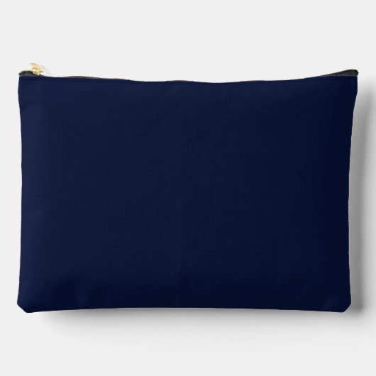 Pochette À Accessoires Bleu Nuit Marine Uni (Recto)