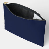 Pochette À Accessoires Bleu Nuit Marine Uni (Ouvrir)