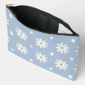 Pochette À Accessoires Bleuet Charmant et pois (Ouvrir)