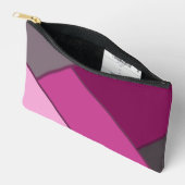 Pochette À Accessoires Bloc de couleur Charbon Rose Violet (Ouvrir)