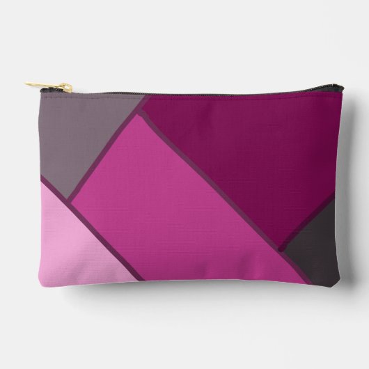 Pochette À Accessoires Bloc de couleur Charbon Rose Violet (Recto)
