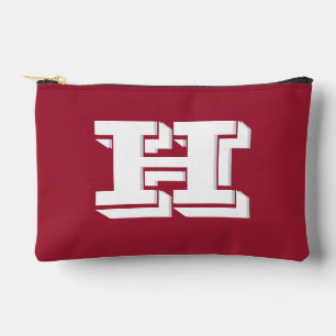 Pochette À Accessoires Bloc de lettre universitaire de l'école Crimson Wh