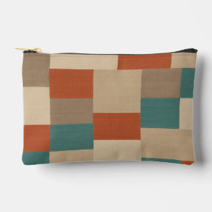 Pochette À Accessoires Bloc géométrique Abstrait moderne en Turquoise et 