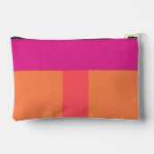 Pochette À Accessoires Blocs de couleur rose chaud et orange (Verso)