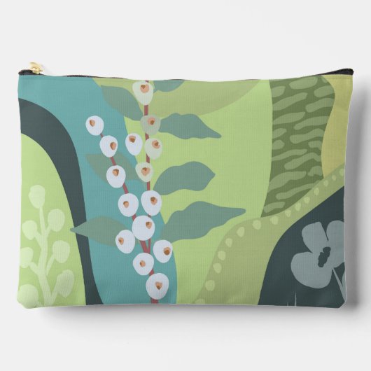 Pochette À Accessoires Blocs de couleurs mélangés de baies blanches (Recto)