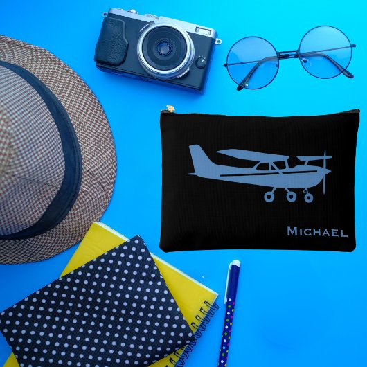 Pochette À Accessoires Blue Cessna Avion Pilote Bureau des douanes de l'a