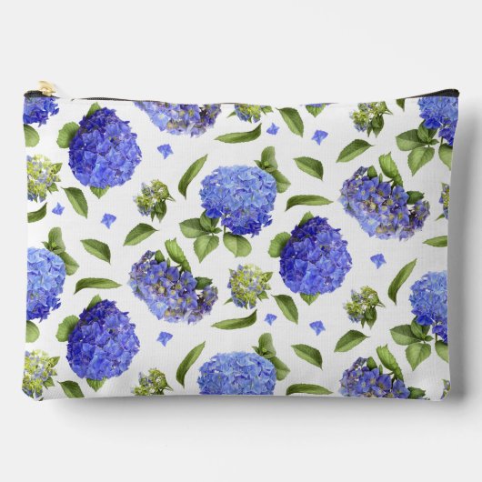 Pochette À Accessoires Blue Hydrangea Fleurs Art Botanique (Recto)
