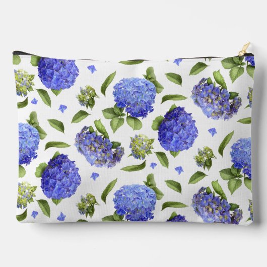 Pochette À Accessoires Blue Hydrangea Fleurs Art Botanique (Verso)