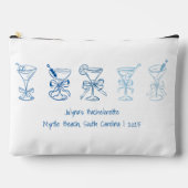 Pochette À Accessoires Blue Martini Bachelorette Party Bridesmaid cadeau (Recto)