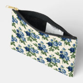 Pochette À Accessoires Blue Rose Floral Pattern (Ouvrir)