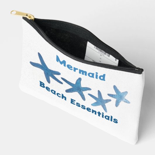 Pochette À Accessoires Blue Starfish Beach Essentials Nautique Blanc (Ouvrir)