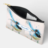 Pochette À Accessoires Blue Wren Australian Bird Watercolour Painting (Ouvrir)